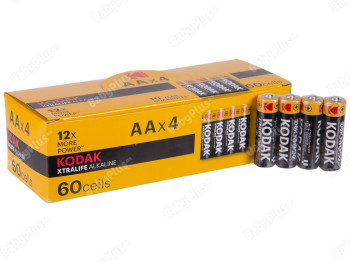 Батарейка алкалиновая Kodak Xtralife, 1.5V, AA, LR6 (цена за спайку 4шт) 887930411775