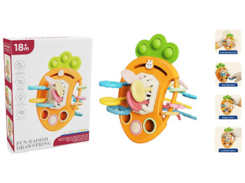 Игрушка морковь, Pop It, подвижные детали, кнопка, прорезыватель