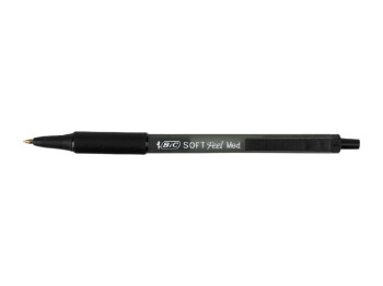 Ручка кулькова BIC Soft Clic Grip чорна, автоматична, 0.8 мм
