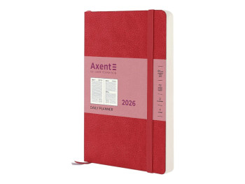 Ежедневник Axent Partner Soft Skin 2026, А5, красный
