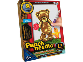 Набор для творчества Ковровая вышивка Мишка с утёнком Punch needle, Danko Toys