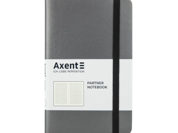 Книга записная в клетку Partner серая Soft A5-. 96 листов. Axent 8206-15-A