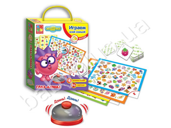 Гра з дзвінком Око-алмаз + бінго, Смішарики, Vladi Toys
