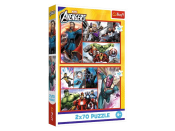 Пазлы 2 в 1 Trefl The Avengers Станьте героем, 2х70 элементов