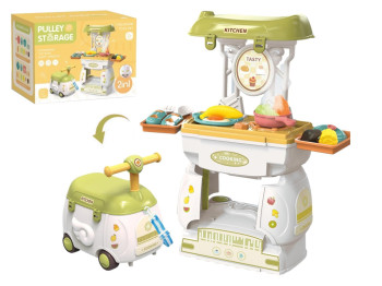 Игровой набор кухня с автомобилем Pulley Storage, 39 см, 2в1