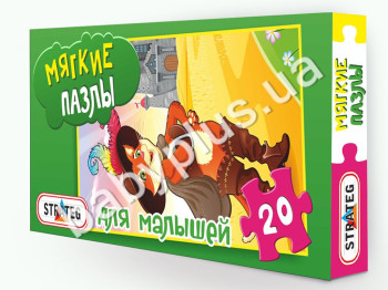 Пазлы мягкие, 20 эл, Кот в сапоггах, в коробке, Strateg