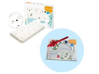 Бамбуковая простыня для кроватки Звездочки 60х120 см. BabyOno 749/02
