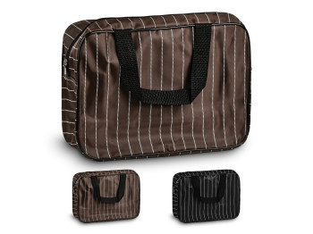 Косметичка дорожная Stripes, 26×18×9.5 см, текстиль/ПВХ, R33394, 2 вида