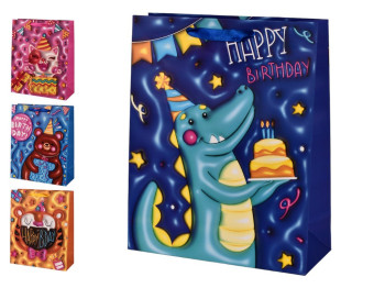 Пакет подарунковий паперовий S Haррy birthday 3D 18х23х8см, R98657-S