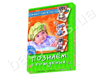 Набір ігор Пізнаємо з народження, Тварини в лісі, Ранок