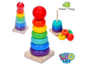 Деревянная игрушка Пирамидка 14 см. Tree Toys MD 0819