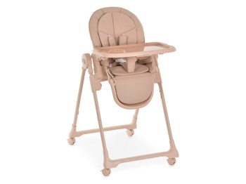 Стільчик для годування El Camino CRYSTAL ME 1037 Nude Pink. 5-точкові ремені, вкладиш