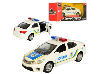 Машинка металева інерційна поліція AutoСвіт AS-1832, 12.5 см, відкриваються двері