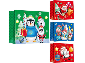 Пакет новогодний бумажный L Santa&Co 28х38х12см, R96708-L