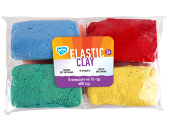 Набір для ліплення із повітряним пластиліном Elastic Clay 8 colors. TM LOVIN'DO 70164