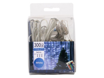 Гирлянда-штора 300LED белая от USB 3х3м, 9133-023
