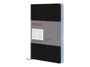 Ежедневник Axent Partner City Soft 2026, А5, черный