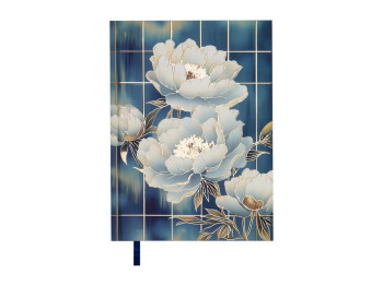 Ежедневник полиграфический PEONY A5, голубой, 336 страниц, BUROMAX