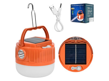 Фонарик-лампа 22LED подвесная аккумуляторная солнечная панель USB 50W 1200mA, R93708