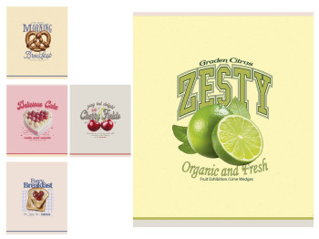 Зошит 048-3586L Genius Tasty life, 48 арк., у лінію, софт тач лак,5 видів (ціна за 1шт), Школярик