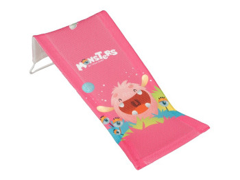 Лежак для купания с рисунком Монстрики розовый. Tega Baby MN-026-127