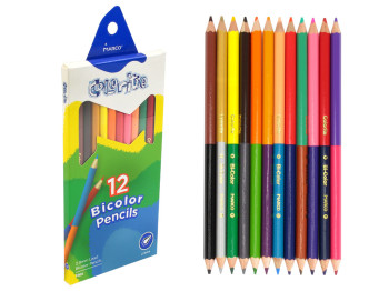 Набор цветных карандашей 24 цвета двусторонних Colorite 12 шт. в картонной коробке. Marco 1110-12