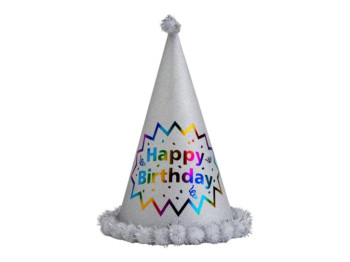 Колпак "Happy Birthday" 9093-004, серый