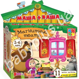 Настільна гра Магнітний театр, Маша та Ведмідь, Маша + Каша (рус)