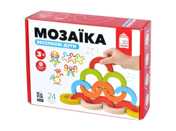 Мозаика Радужные дуги, развивающая деревянная игрушка-балансир 24шт, Igroteco