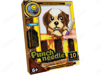 Набор для творчества Ковровая вышивка Щенок Punch needle, Danko Toys