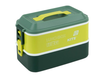 Ланчбокс подвійний Kite K25-1184-3, 2000 мл, з ручкою, зелений, Kite