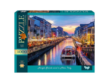 Пазлы Naviglio Grande canal, Milan Italy, 1000 элементов, Danko Toys