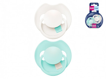 Пустышка силиконовая динамическая LOVI Prime 0-6 мес 2 шт Logoon/Mint Cream, LOVI 34/451