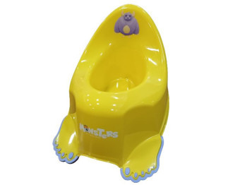 Горшок Монстрики с противоскользящей резиной желтый. Tega Baby MN-001-124