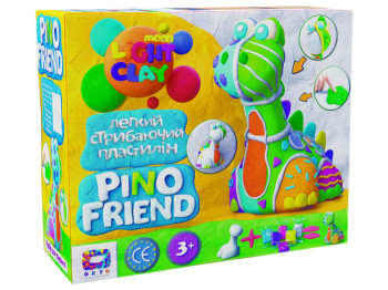 Набор легкого прыгающего пластилина Pino Friend. Динозавр Бард. Moon Light Clay 70036
