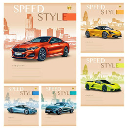 Зошит 18 аркушів клітинка (тверда) ТЕ01282 CARS, Ціна за упаковку 20 шт,