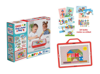 Мозаїка з фігурними елементами Find & Build 38 см, Dede