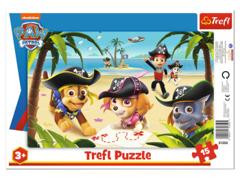 Пазл Trefl Paw Patrol Друзья щенячьего патруля, 15 элементов с рамкой