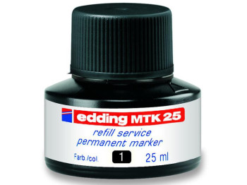 Чорнило для заправки Permanent чорне. Edding e-MTK25/01