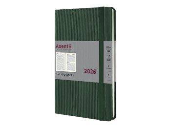 Ежедневник Axent Partner Lines 2026, А5, темно-зеленый