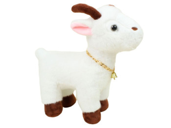 Мягкая игрушка Козлёнок White M, 26 см, с декоративным ошейником, Копица