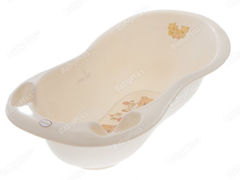 Ванночка LUX Мишки с термометром Кремовая 102 см. Tega Baby MS-005LUX-119