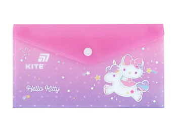 Папка на кнопці Kite Hello Kitty HK25-246-2, формат DL, поліпропілен, Kite