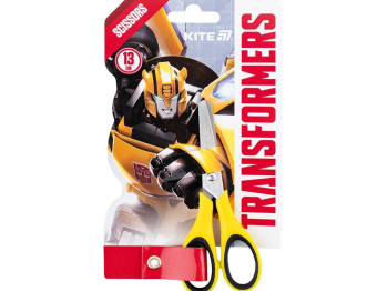 Ножиці дитячі з гумовими вставками Transformers, 13 см, з закругленими кінчиками, Kite