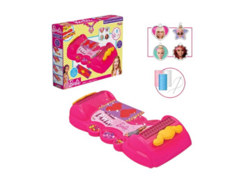 Набор для творчества плетения украшений с машинкой Barbie 03699, 27 см, плетение браслетов, Dede