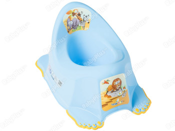 Горшок Сафари с противоскользящей резиной голубой. Tega Baby SF-011-126