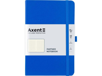 Записник Axent Partner А5, клітинка, 96 аркушів, блакитна обкладинка, Axent