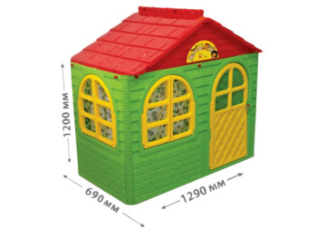Домик детский со шторками зеленый 129x69 см. TM Doloni Toys 02550-13
