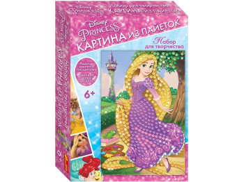 Набор для творчества Картинка с пайеток Принцесса Рапунцель, Disney, Ranok Creative