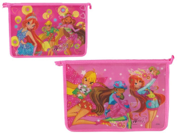 Папка А4 на молнии пластиковая Winx club 23х33см, TM-218